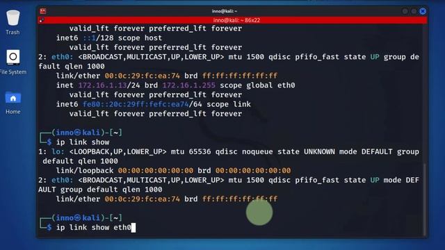 How to Find IP Address and MAC Address on Kali Linux смотреть онлайн