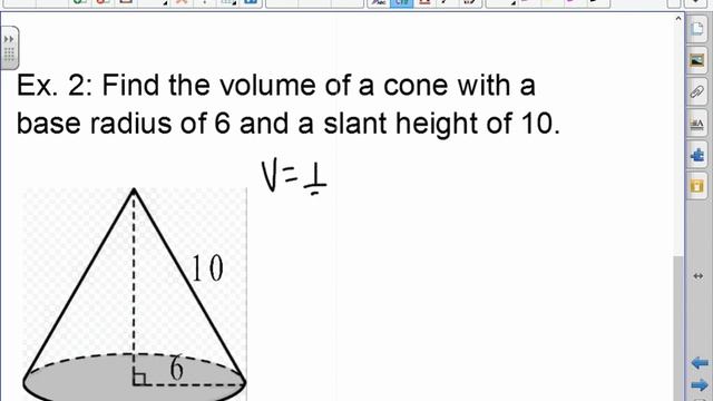 Honors Geometry: 12.5 - 12.6: Volume of Pyramids Cones and Spheres смотреть онлайн