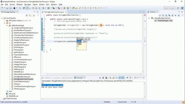 Java Tutorials : StringBuilder Class Methods - 2 смотреть онлайн
