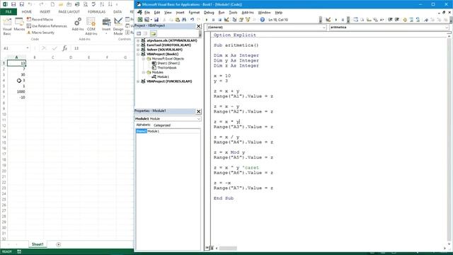 11 VBA Excel 2013 Operaciones aritmeticas смотреть онлайн