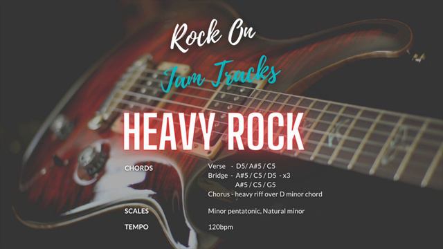 Powerful Heavy Hard Rock Guitar Backing Track in D Minor смотреть онлайн