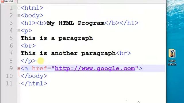 How To Add Link in Your HTML Page and use of "br" смотреть онлайн