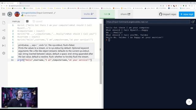 Python Programming - Basics Input command смотреть онлайн