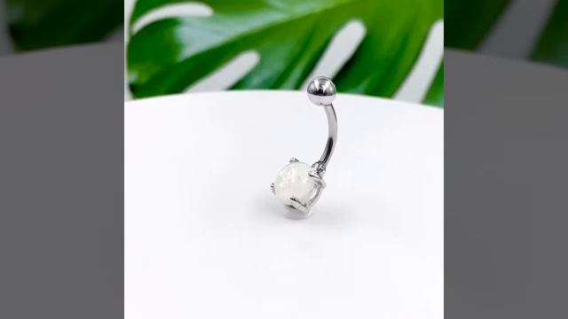 Украшение для пирсинга пупка- банан с перламутром смотреть онлайн