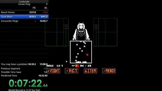 Undertale Lesser Dog% Speedrun 14:53 смотреть онлайн