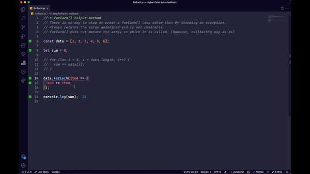 Array Helper Methods - forEach смотреть онлайн