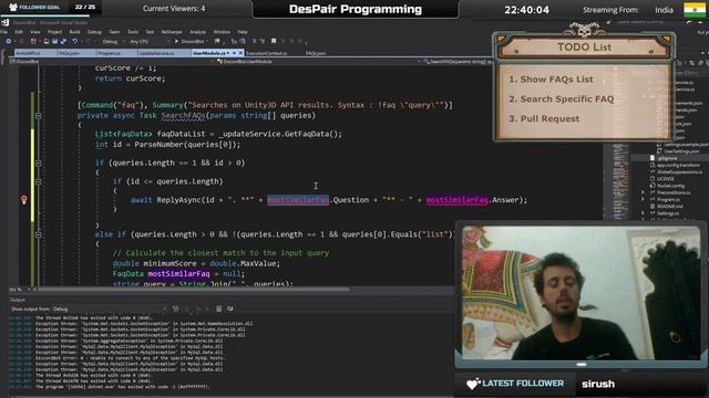 DesPair Programming #12 | Discord Bot for Unity Developer Hub - Episode 3: Search FAQs смотреть онлайн