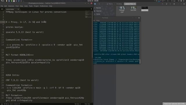 FFMpeg in Linux for prores conversion | DaVinci Resolve | Kdenlive Render Profile Making tutorial смотреть онлайн