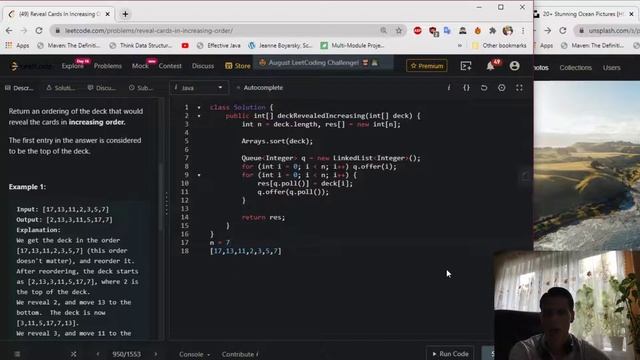 LeetCode 950. Reveal Cards In Increasing Order Solution Explained - Java смотреть онлайн