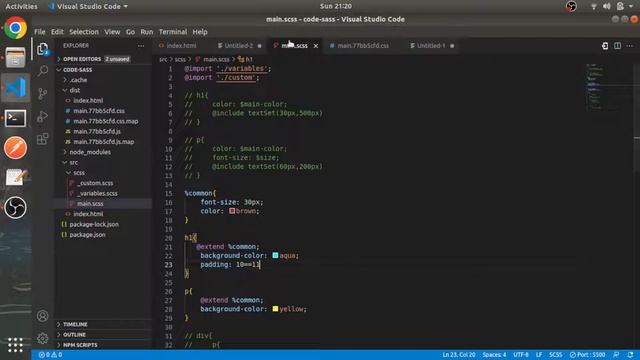 Extend, Operators & Interpolation | #4 | Sass Tutorial in Hindi смотреть онлайн