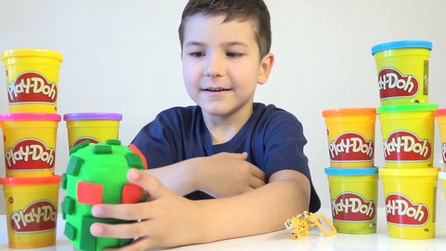 Майнкрафт сюрпризы Play-Doh Стив и Зомби / Play-Doh Minecraft surprise eggs unboxing / SanSanychTV смотреть онлайн