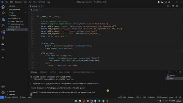 How to Solve Gymnasium MoJoCo Humanoid-v4 with Python & Stable Baseline3 | RL Tutorial 4