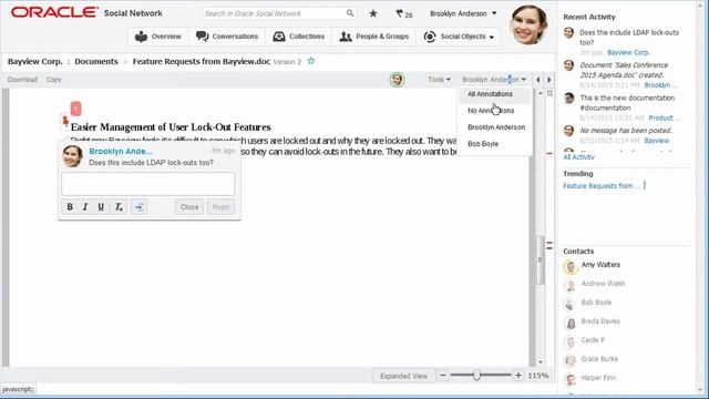Annotating Oracle Social Network Documents (Release 10) смотреть онлайн