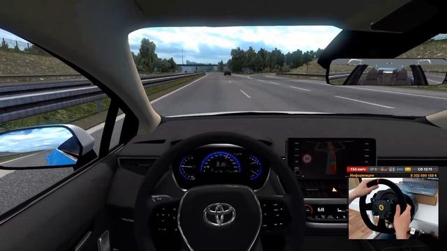 Toyota Corolla ( CAMRY на минималках ) в EURO TRUCK SIMULATOR 2 +РУЛЬ. смотреть онлайн