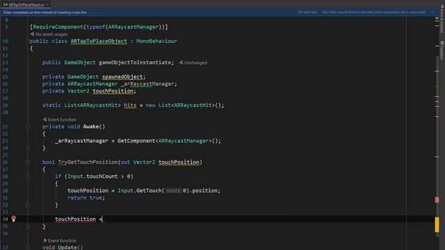 Unity AR Foundation Tutorial - Tap to Place Objects in AR смотреть онлайн