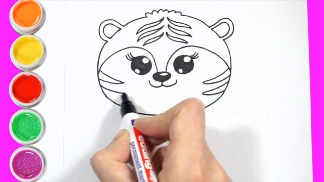 How to draw a tiger | Simple drawing for drawing | Как нарисовать тигра | Простой рисунок смотреть онлайн