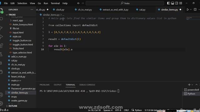 Find similar items in list and group to dictionary values in python | Find Similar item in python смотреть онлайн