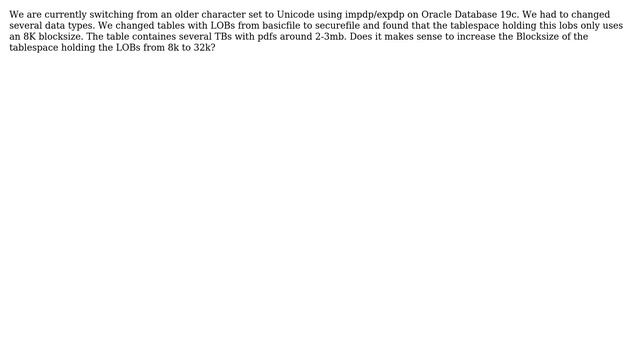Databases: Choosing the right blocksize for Oracle Database tablespaces with lobs смотреть онлайн