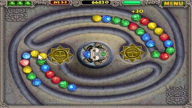 ИГРА ДЕТСТВА - ЖАБА СТРЕЛЯЕТ ПО ШАРАМ [Zuma Deluxe] смотреть онлайн
