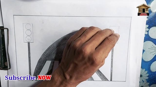 How to draw city traffic light / zebra crossing drawing / traffic signal drawing смотреть онлайн