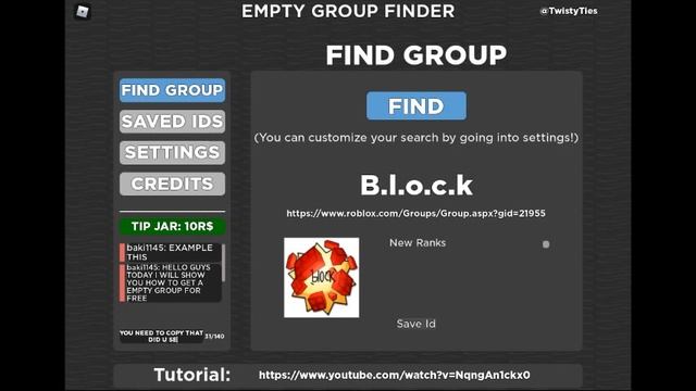 ROBLOX EMPTY GROUP FINDER FOR FREE $_$ смотреть онлайн