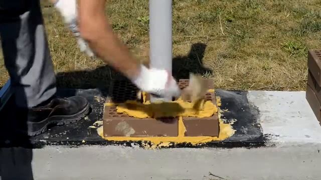 Кладка и отделка швов цветной кладочной смесью ANSERGLOB BCM 15 смотреть онлайн