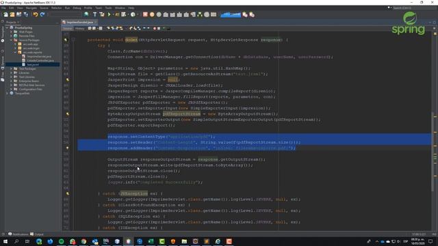 Netbeans Spring Jasper Report y genera PDF смотреть онлайн