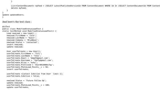Salesforce: System.NullPointerException: Attempt to de-reference a null object in test class смотреть онлайн