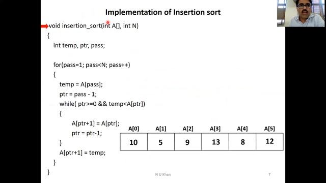 Insertion Sort Algorithm and Time complexity analysis смотреть онлайн
