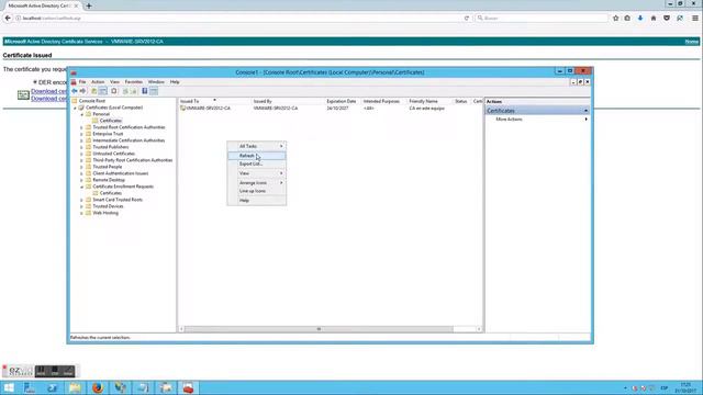 Windows Server 2012. Create a SSL certificate without Domain Services or Enrollment Policy смотреть онлайн