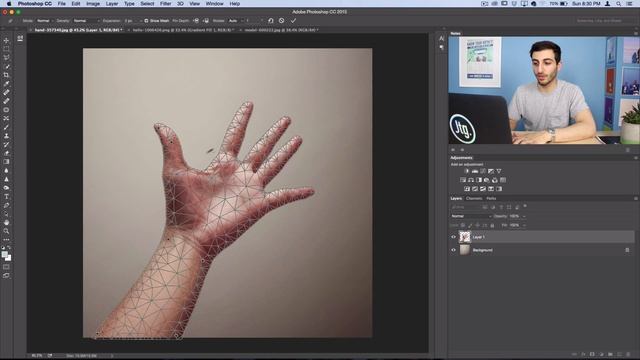 Photoshop Tutorial: How to Pinch and Bend Fingers using the Puppet Warp Tool! смотреть онлайн