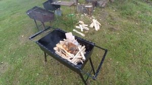 Обжиг мангала ( обжигаю новенький мангал) шашлыки