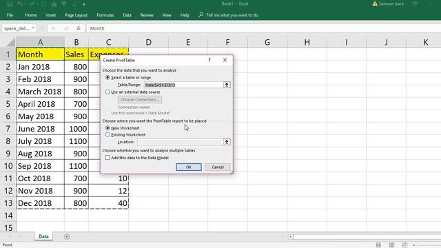 EXCEL : Pivot Table- How to get SPACE delimited TEXT FILE Source data to create PivotTable in excel смотреть онлайн