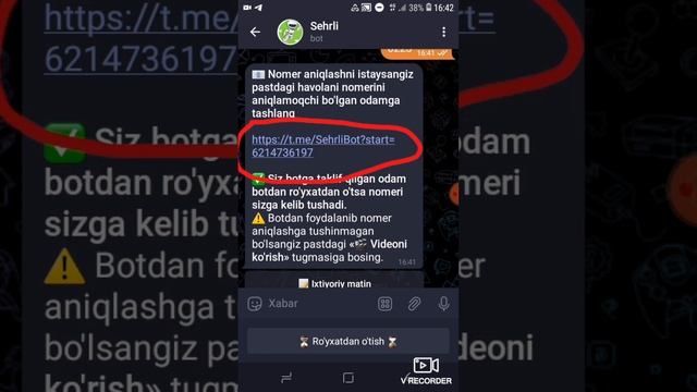 Telegramda begona odamni telefon nomerini aniqlash???. смотреть онлайн