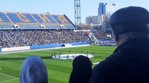 Песня "Туман" в исполнении болельщиков "Факела" в матче с ЦСКА