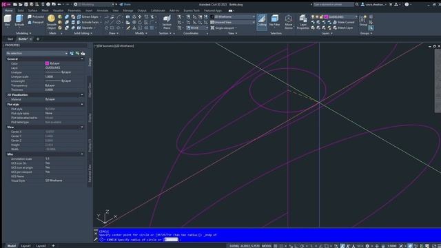 Creating a 3D Bottle in AutoCAD 2023. смотреть онлайн