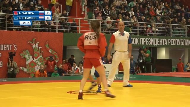 VALOVA (RUS) ws HAMMING (NED). International SAMBO Tournament in Tatarstan 2019 смотреть онлайн