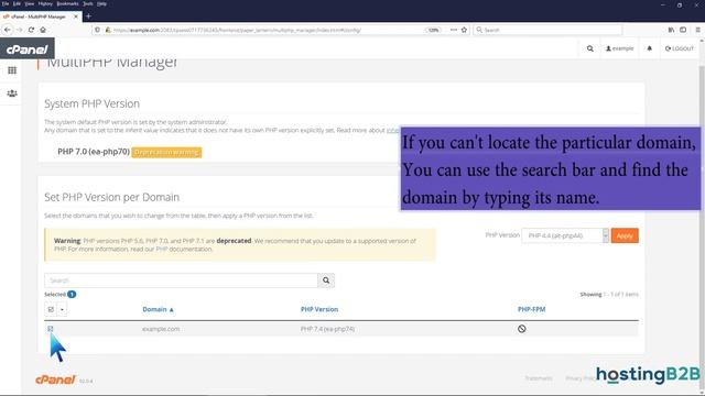 How to Reset the PHP Version to the Default Version, Using cPanel with HOSTING B2B смотреть онлайн