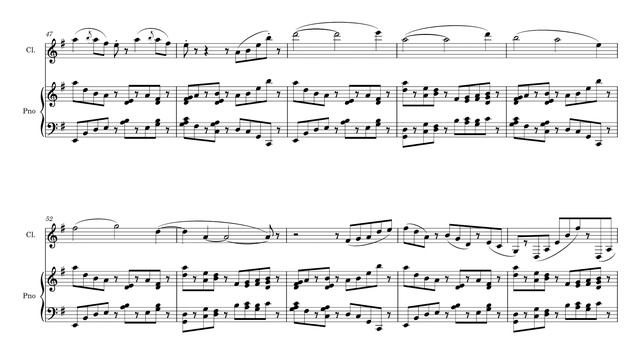 River Crossing (2021) for clarinet and piano. With sheet music. смотреть онлайн