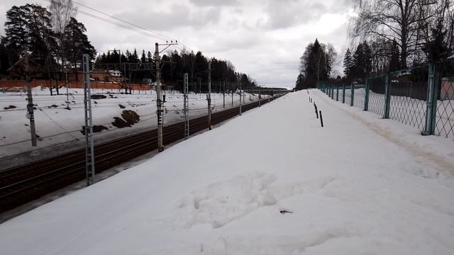 Сапсан Москва-Санкт-Петербург 120 км/ч по пл. Поваровка смотреть онлайн