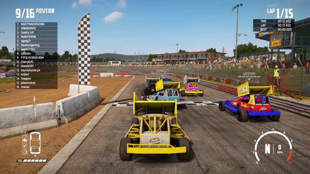 Wreckfest PS4 P.S.C.D.A Heat 3 - Kingstone Raceway Asphalt Oval Reverse