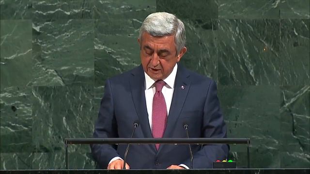 Выступление Сержа Саргсяна на Генассамблее ООН 19 сентября 2017 года смотреть онлайн