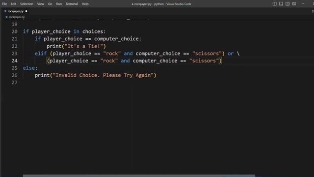 23 Rock Paper Scissors game in Python | Intelli Sphere смотреть онлайн