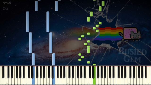 [Synthesia Tutorial] Nyan Cat - Piano Solo смотреть онлайн
