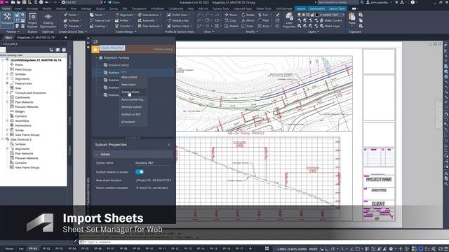What's new in Civil 3D 2023.1: Cloud-first Sheet Set Manager смотреть онлайн