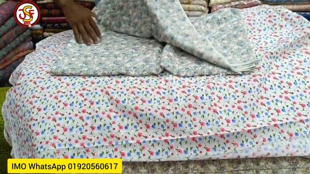 কটন চিকেন কারি গজ কাপড় Suti print kaj Kora goj Kapor। Panjabi goj Kapor । JS fabris смотреть онлайн