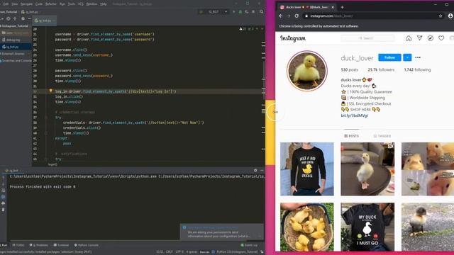 Instagram Bot with Python & Selenium [Automate Login + Follow +Like + Comment] смотреть онлайн