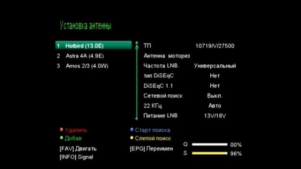 Open SX1 настройка каналов