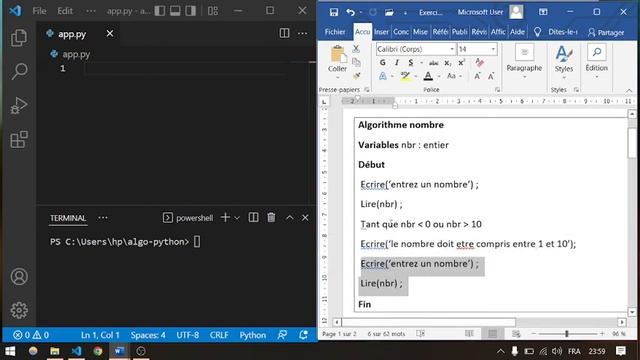 Algorithme& Python 20: Algorithm To Python Program in Arabic Darija سلسلة تمارين الالغوريتم و بايثو смотреть онлайн