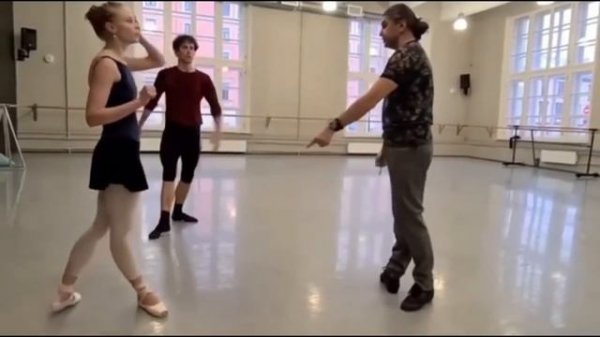 Николай Цискаридзе на репетициях с Анжелиной Воронцовой